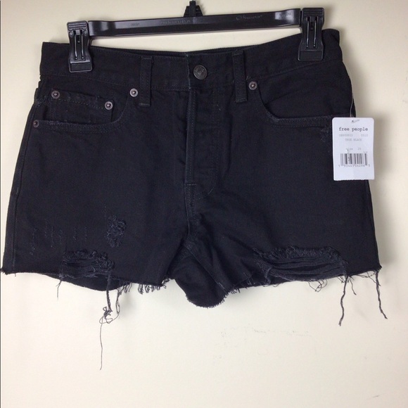 Free People Sofia cotton distressed raw hem shorts - Picture 2 of 8